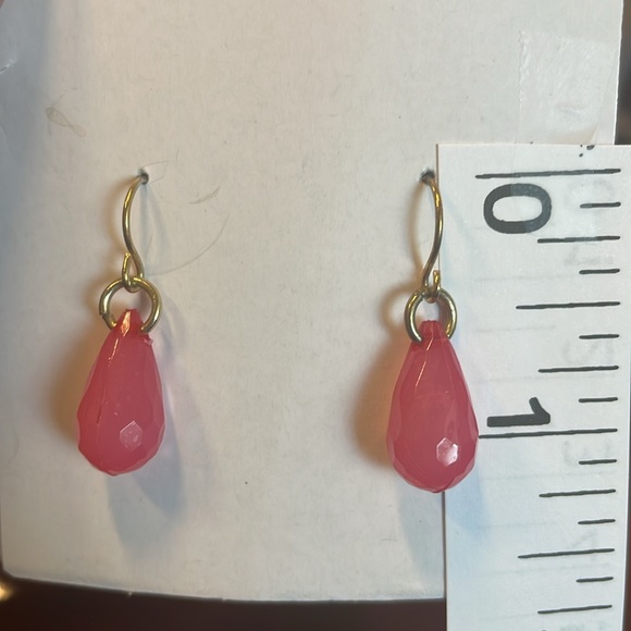 Pink drop earrings - Picture 7 of 7